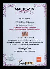 Award certificate